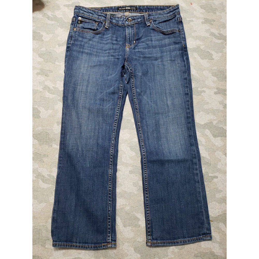 Big Star Jeans Womens 31‎ Blue Rikki Low Rise Crop Medium Wash Denim